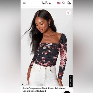 Brand new Lulus floral bodysuit blouse